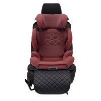 Car seat protector for child seat made of eco-leather, black diamond pattern 