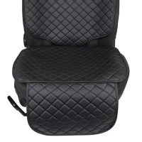 Car seat protector for child seat made of eco-leather, black diamond pattern 