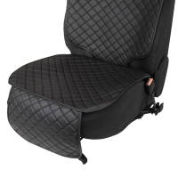 Car seat protector for child seat made of eco-leather, black diamond pattern 