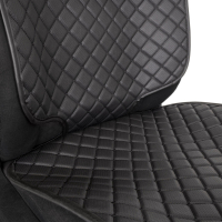 Car seat protector for child seat made of eco-leather, black diamond pattern 