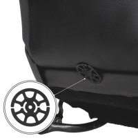 Car seat protector for child seat made of eco-leather, black diamond pattern 