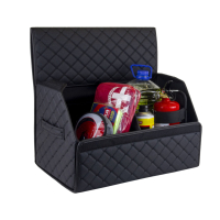 ECO M Trunk Organizer 30×30×50 cm – black diamond pattern