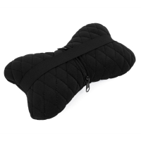 Alcantara Car Headrest Pillow 27×16 cm black