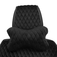 Alcantara Car Headrest Pillow 27×16 cm black