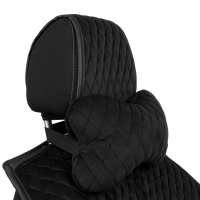 Alcantara Car Headrest Pillow 27×16 cm black